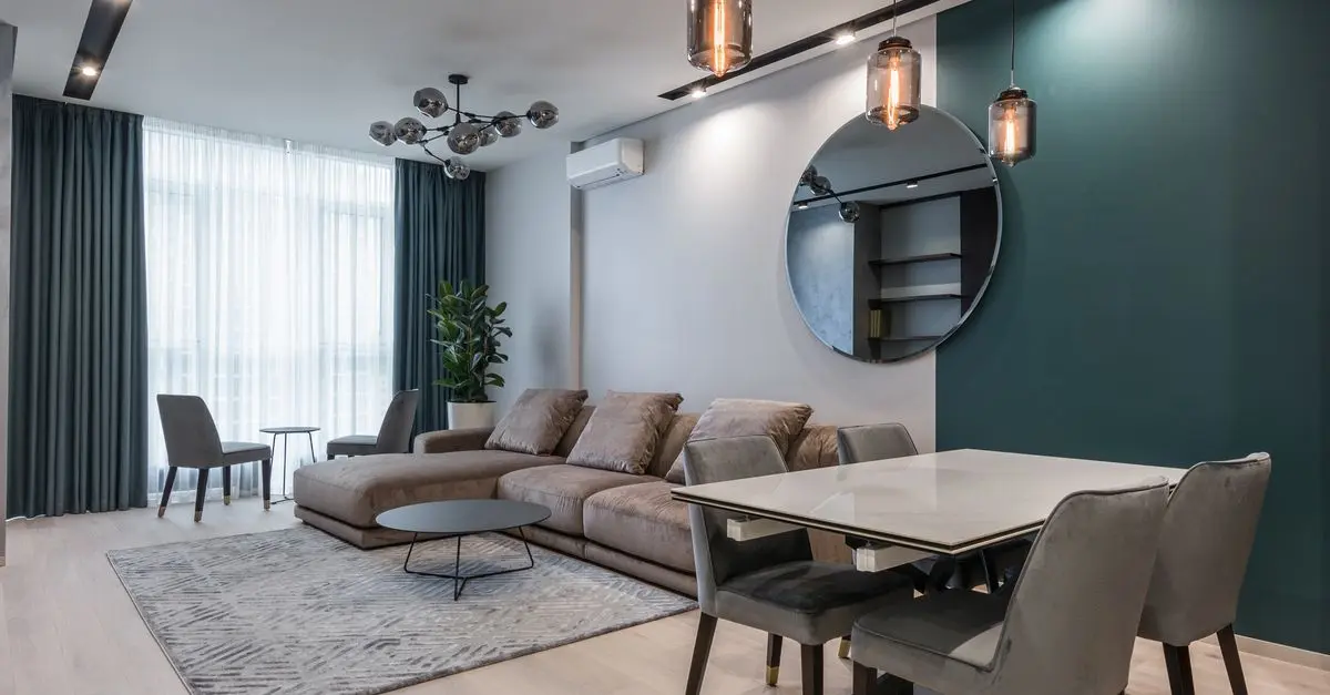 Sala moderna de departamento en la Ciudad de México